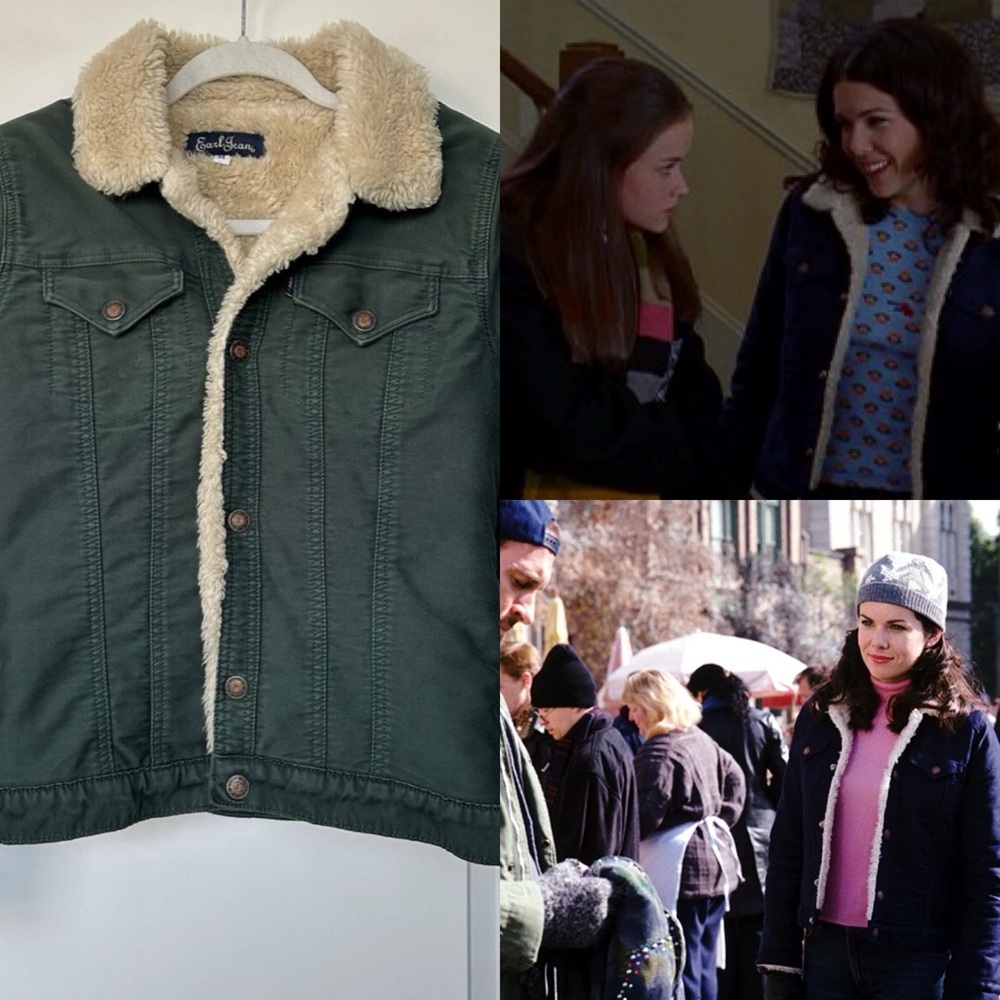 Earl Jeans Green Jacket with Cream Lining ASO Lorelai Gilmore